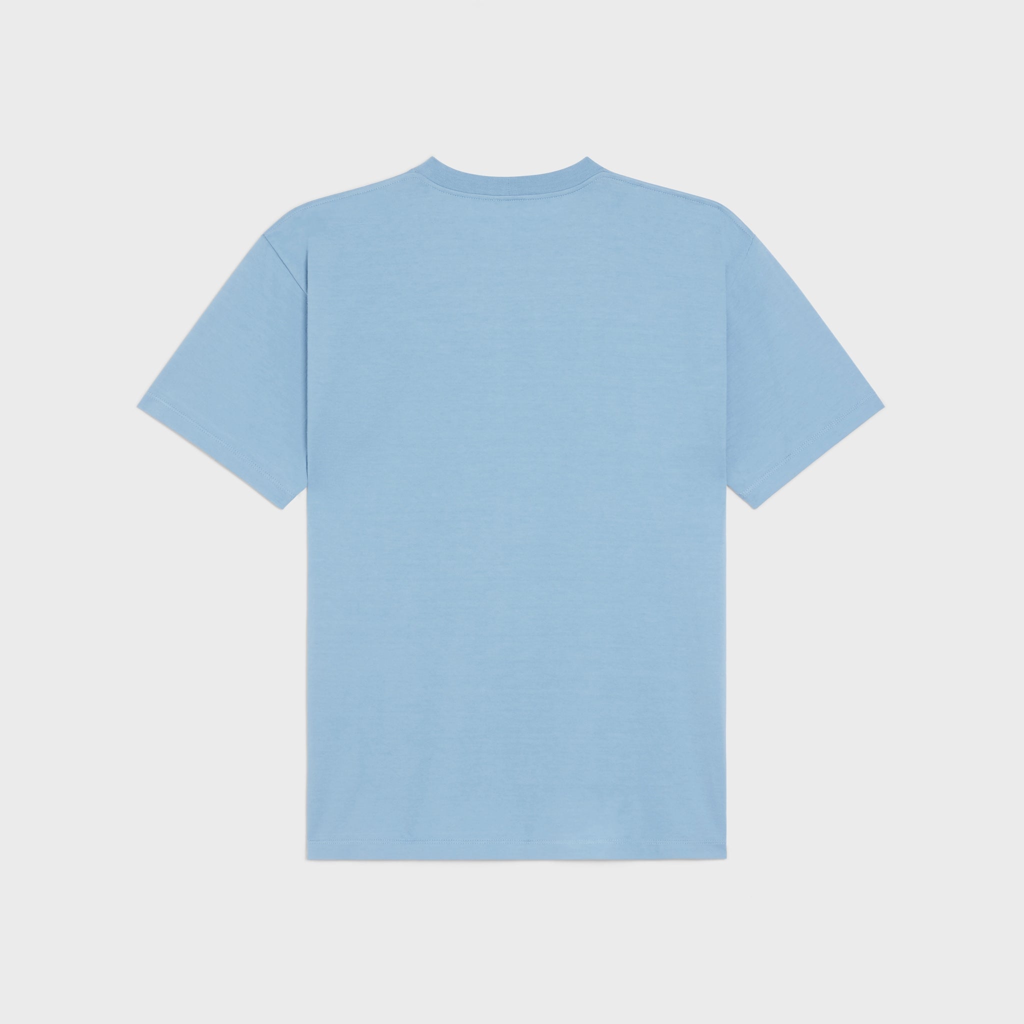 WASHED BLUE T-SHIRT IN COTTON JERSEY - Exclusive Wear