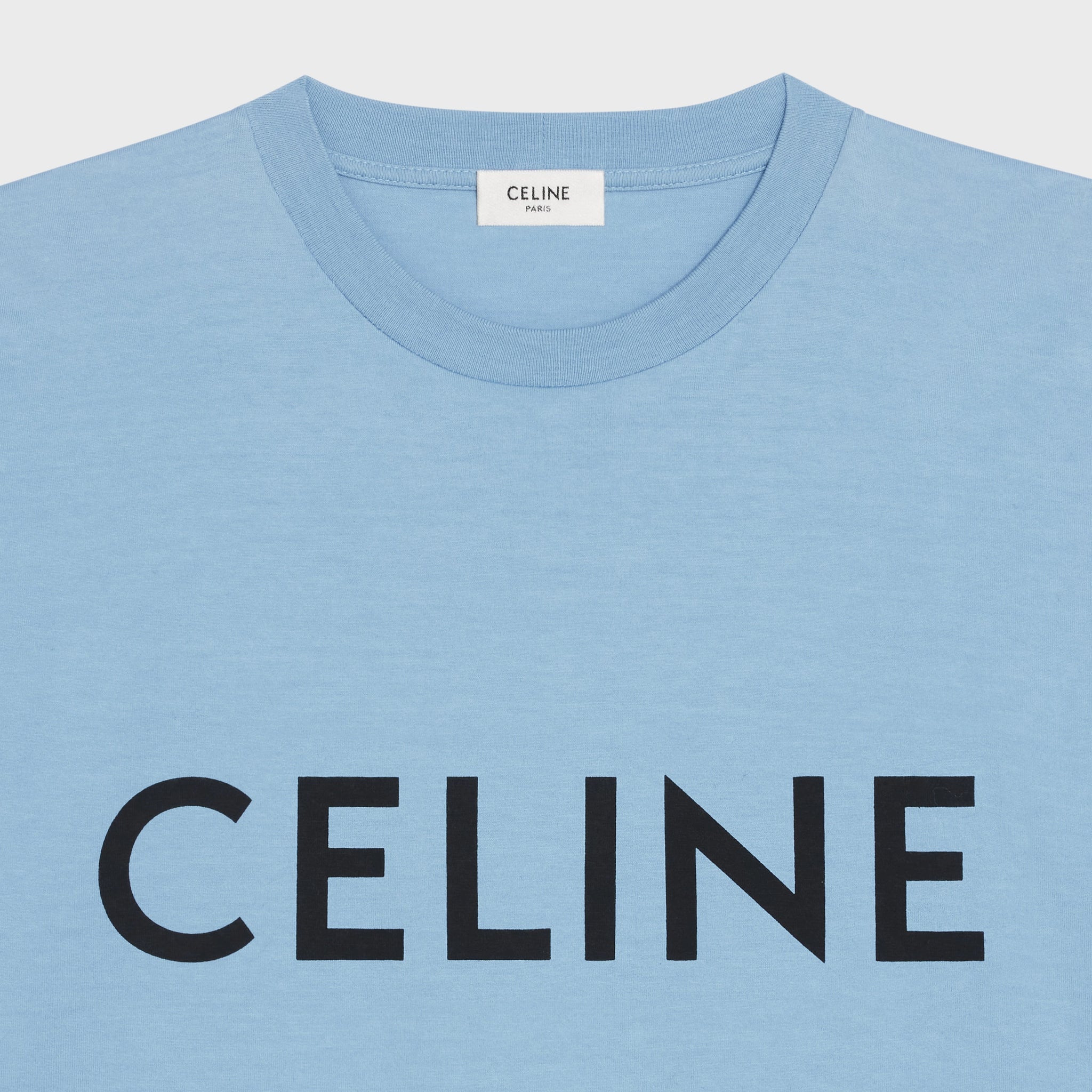 WASHED BLUE T-SHIRT IN COTTON JERSEY - Exclusive Wear