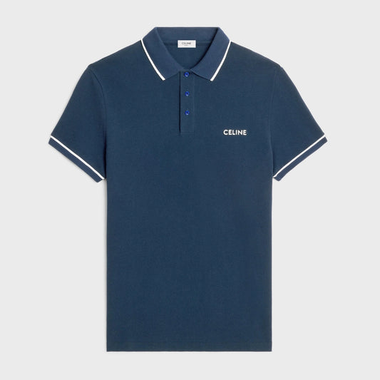 CLASSIC BLUE POLO SHIRT IN COTTON JERSEY