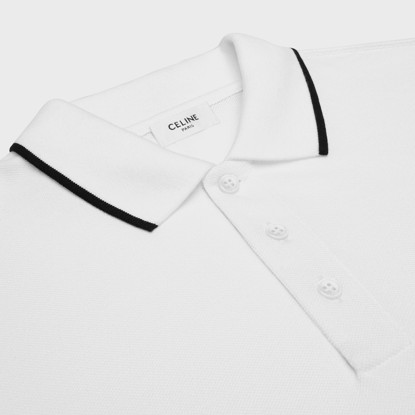 TRIOMPHE EMBROIDERY WHITE POLO SHIRT