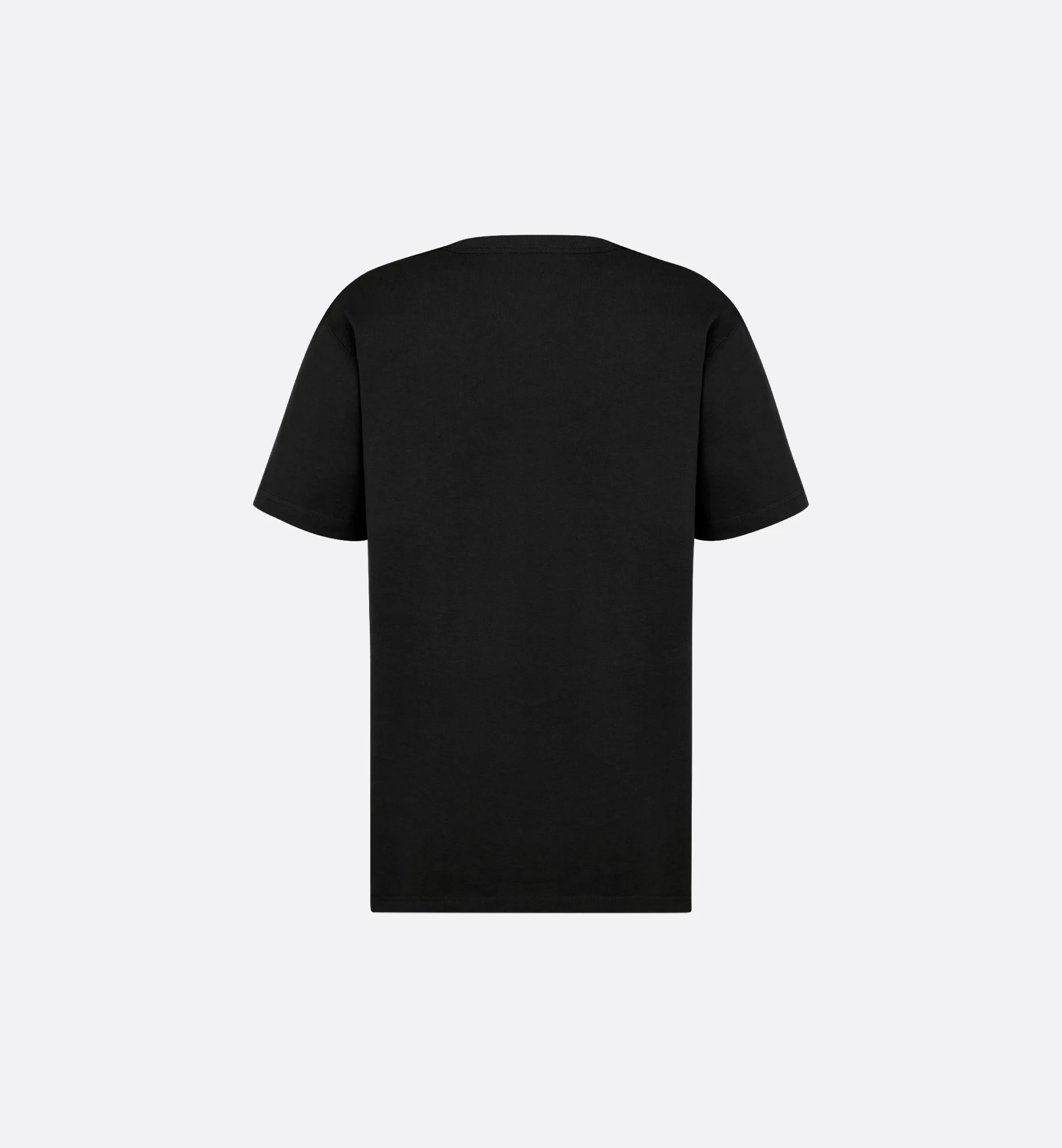 Couture Relaxed Fit Black T-shirt with Embroidery - Exclusive Wear