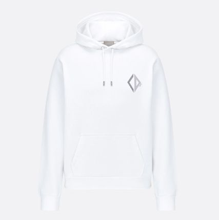 CD DIAMOND WHITE HOODED SWEATSHIRT - Exclusive Wear