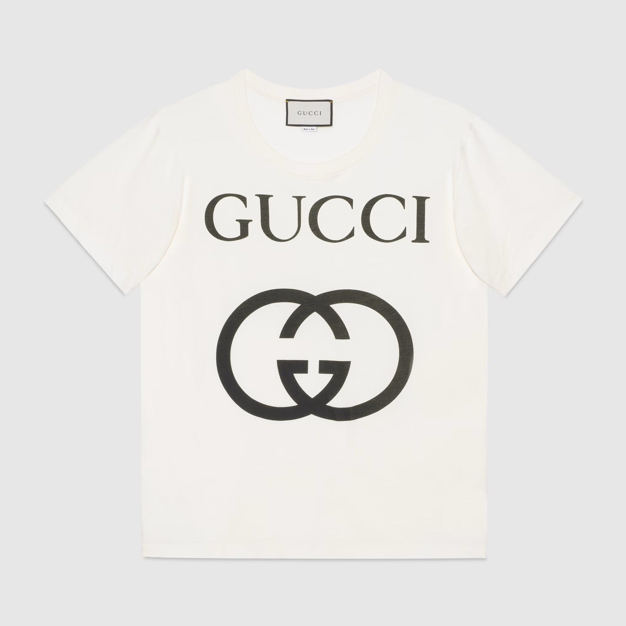 GG Interlocking White Oversize T-shirt - Exclusive Wear