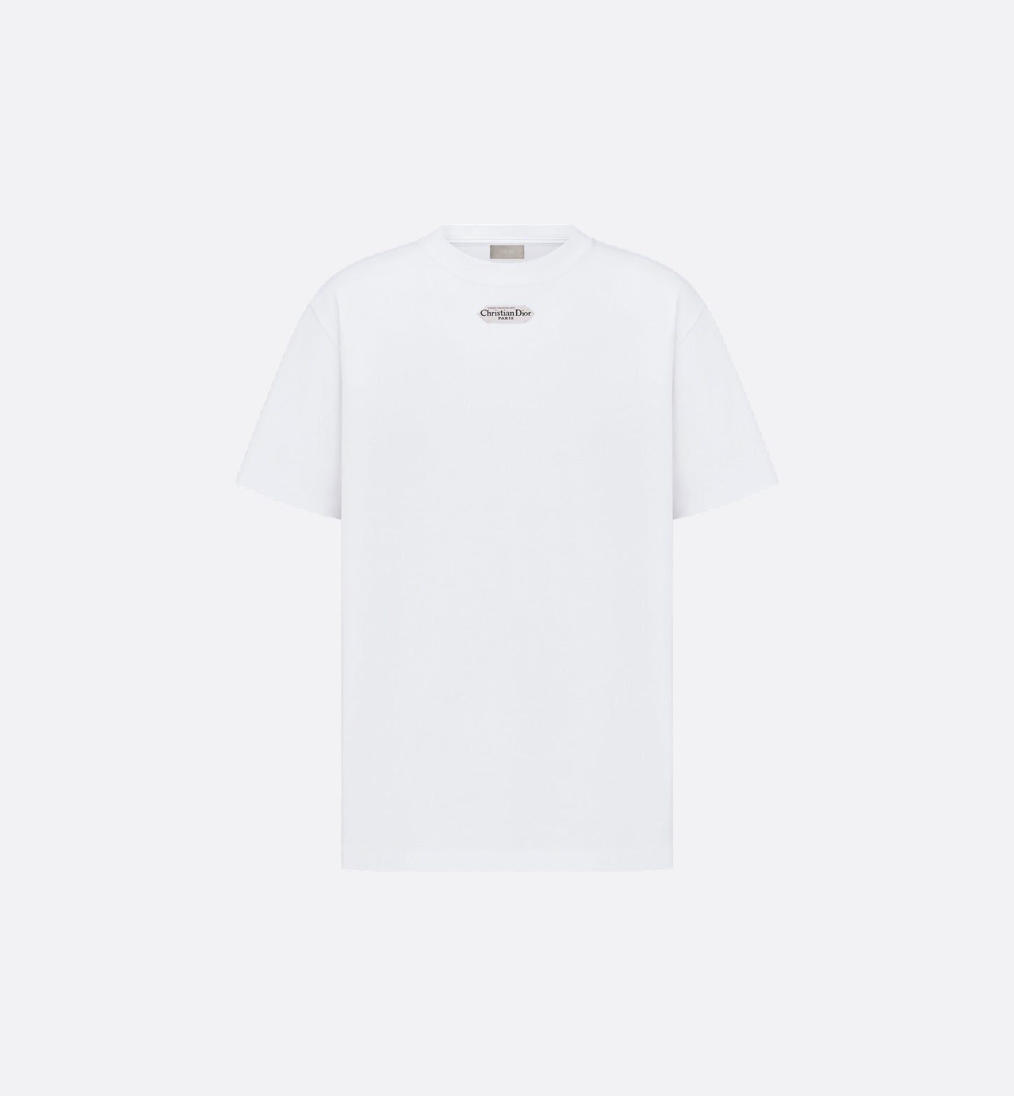 Relaxed Fit White Cotton T-shirt with Tag