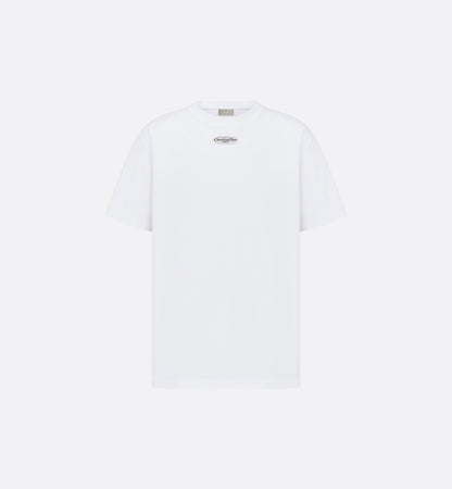 Relaxed Fit White Cotton T-shirt with Tag