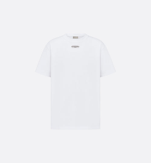 Relaxed Fit White Cotton T-shirt with Tag