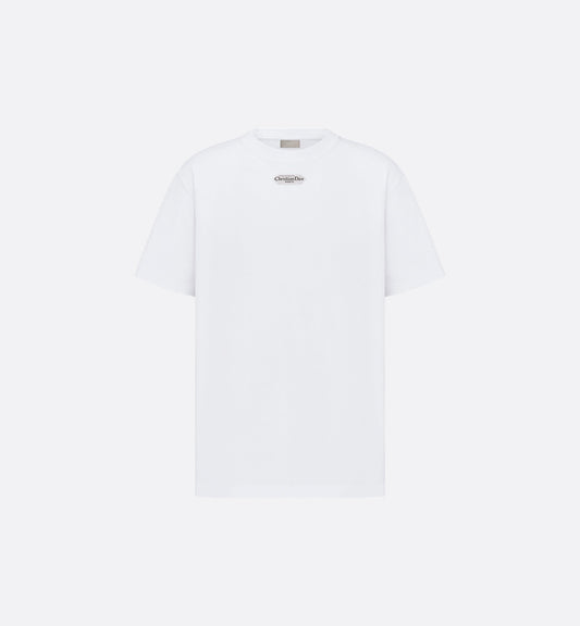 Relaxed Fit White Cotton T-shirt with Tag