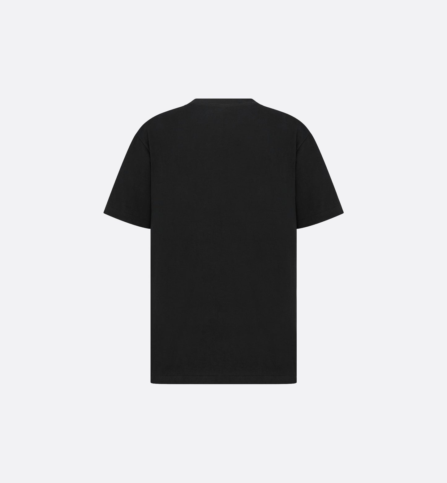 Relaxed Fit Black Cotton T-shirt with Tag