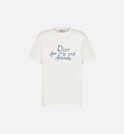 Hylton Nel For My Real Friends Embroidered White T-shirt