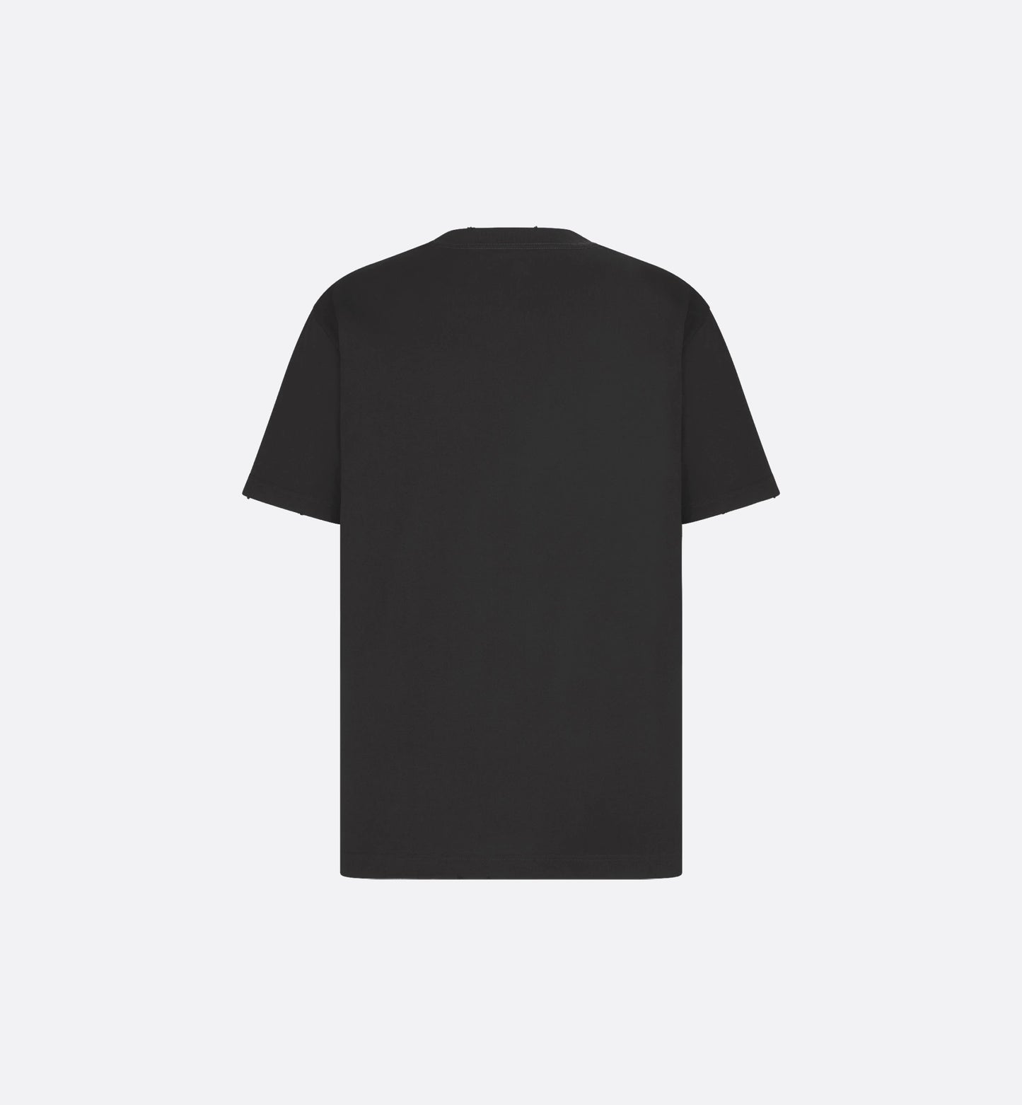 Couture Distressed-Effect Relaxed Fit Black T-shirt