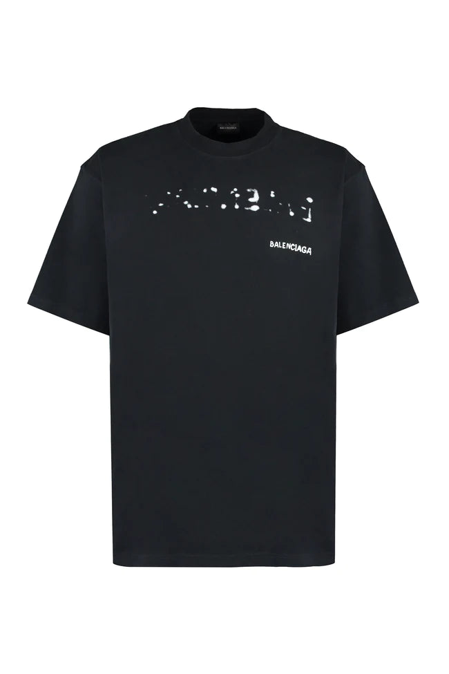Distressed Bleed Logo Black T-shirt - Exclusive Wear
