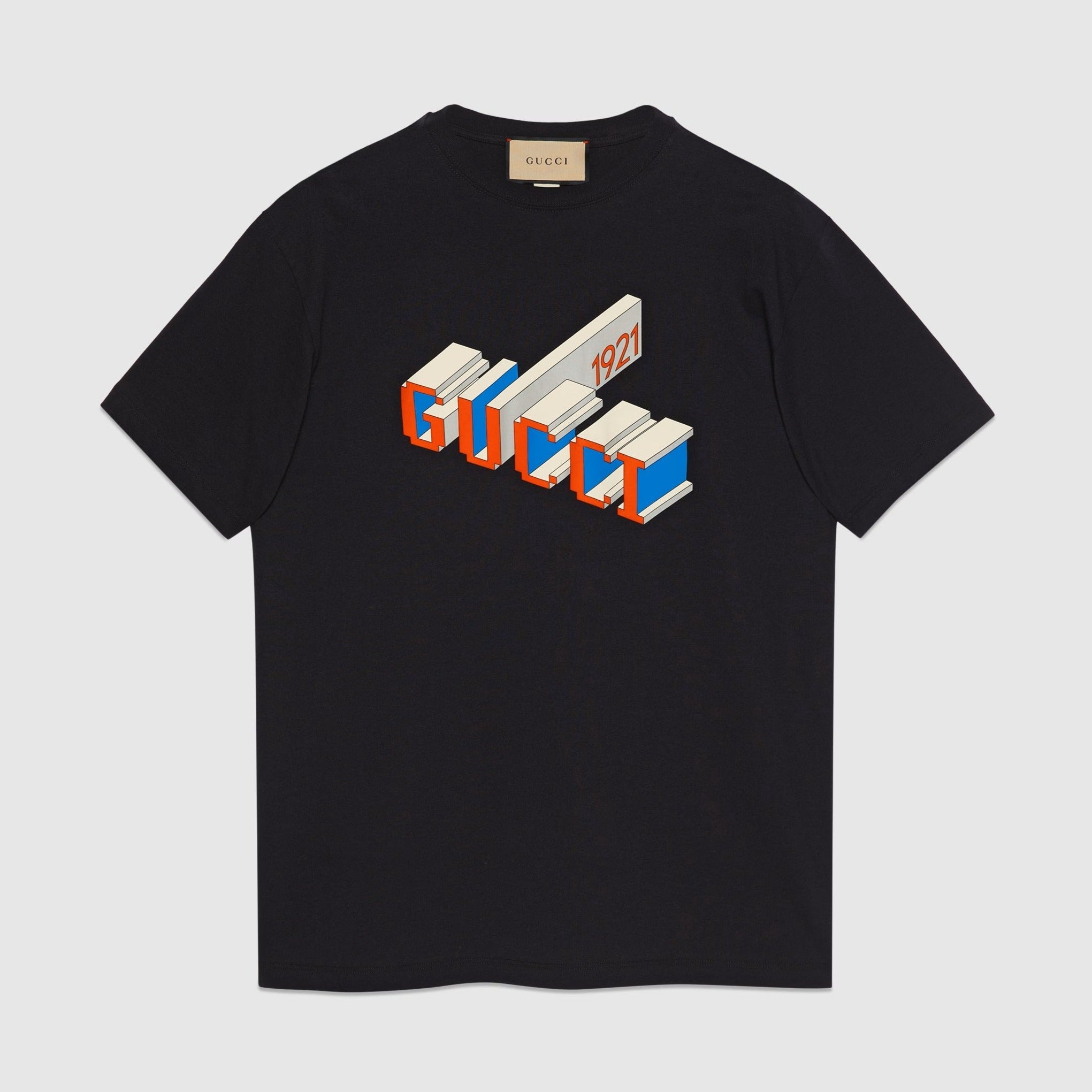 Light Cotton Jersey Black T-shirt with Print - Exclusive Wear