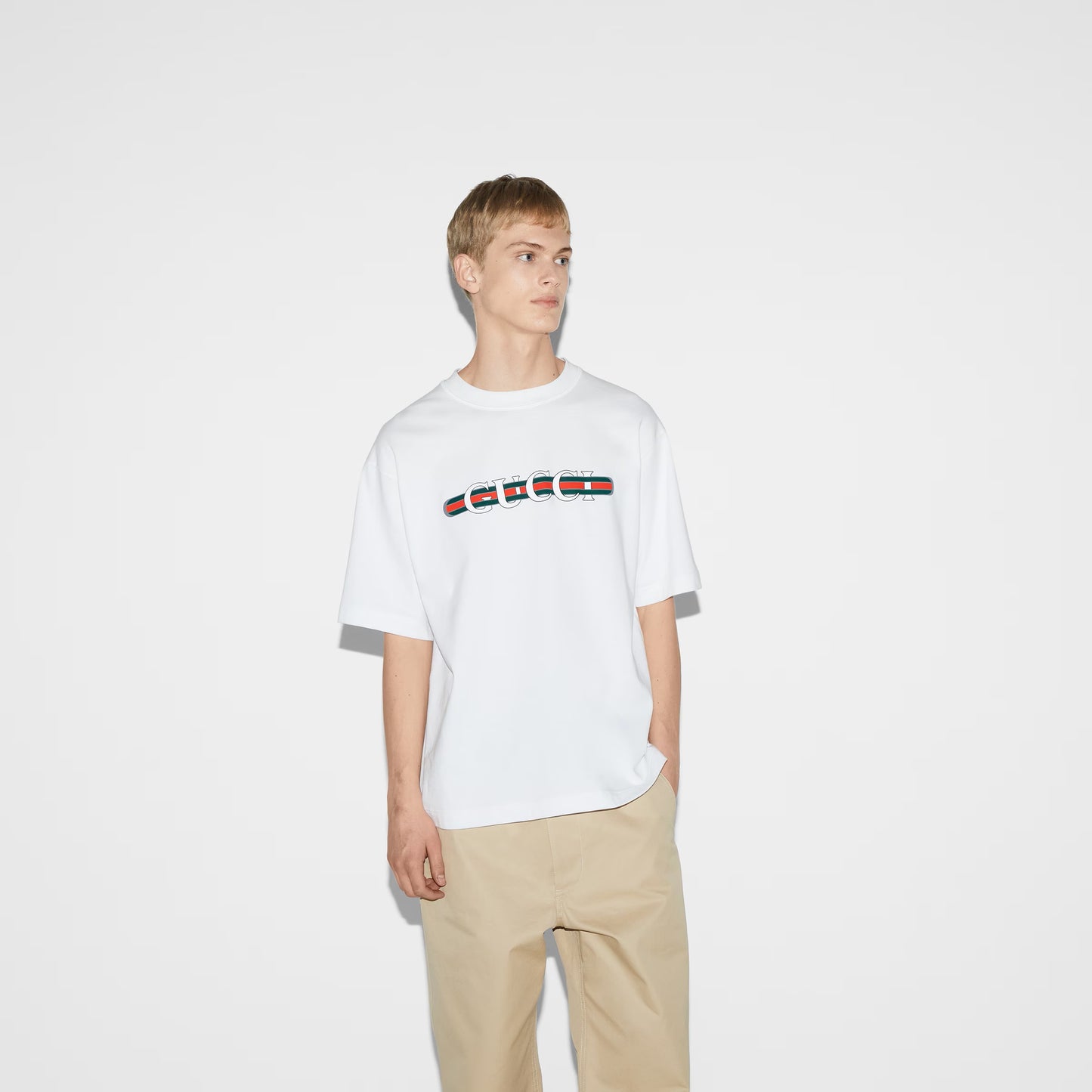 Cotton Jersey T-shirt with Logo Print