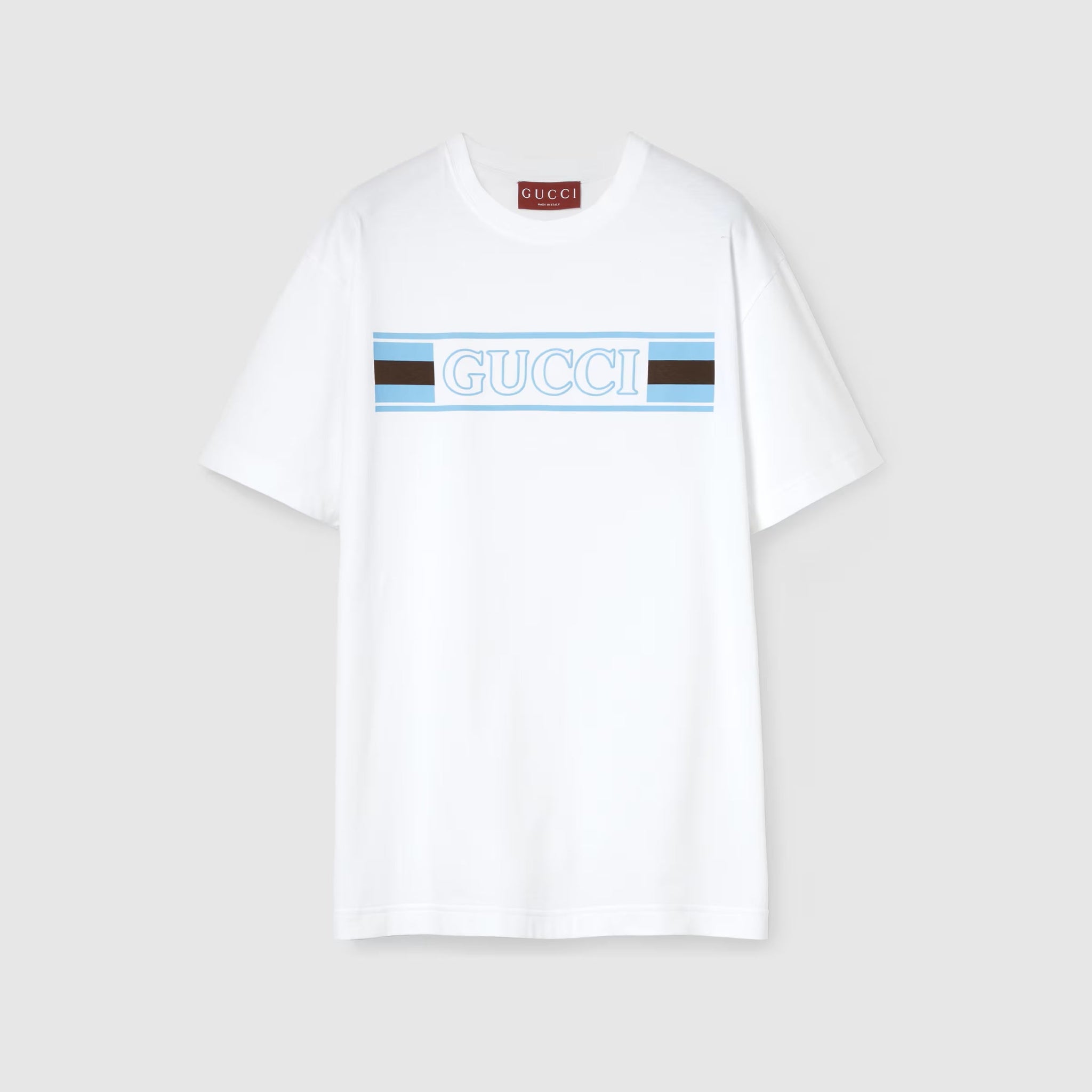 Printed Cotton Jersey White T-shirt - Exclusive Wear