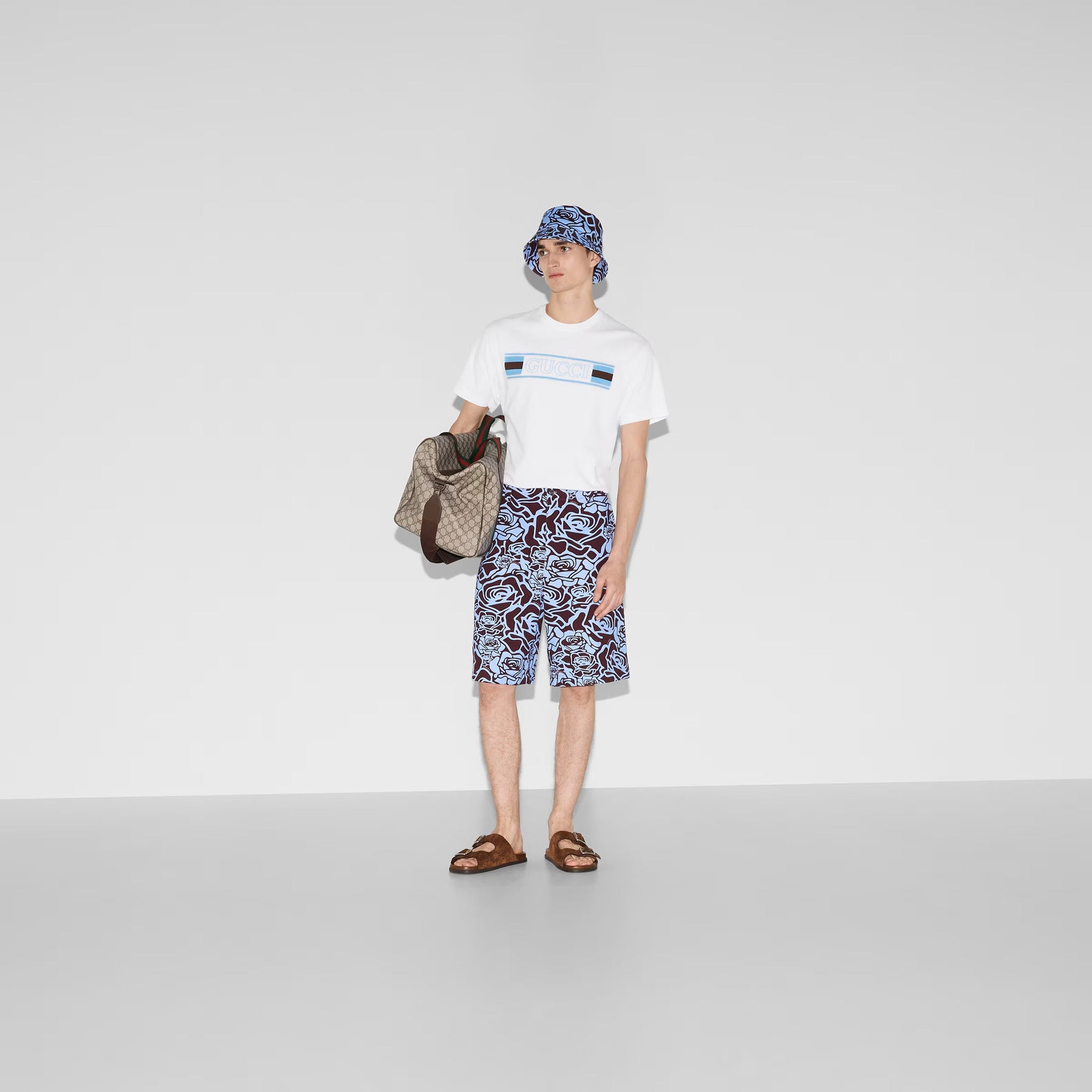 Printed Cotton Jersey White T-shirt - Exclusive Wear