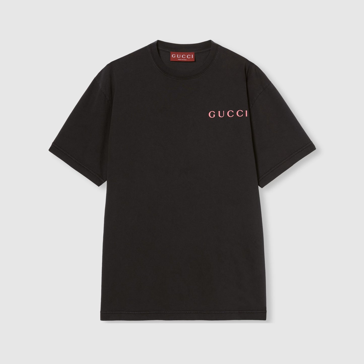 Printed Cotton Jersey Black T-shirt