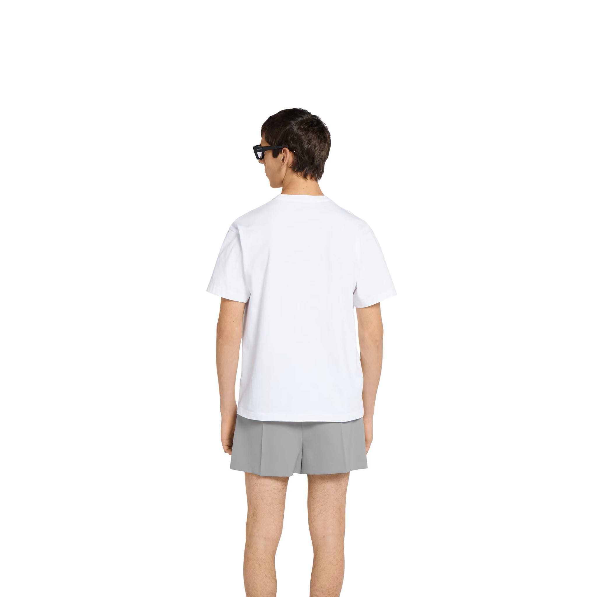 Printed Cotton Jersey White T-shirt