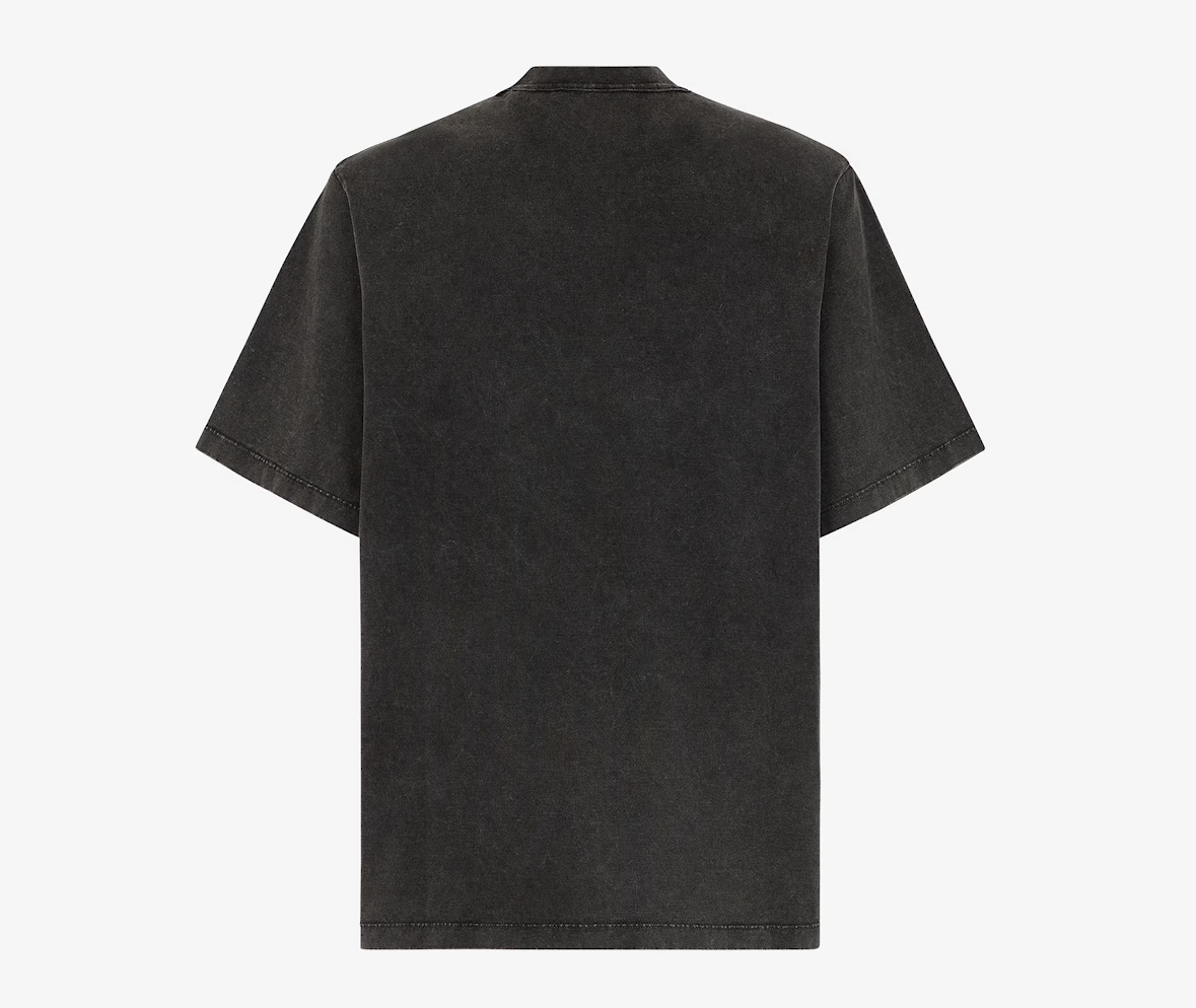 Black Washed Cotton Jersey T-shirt - Exclusive Wear