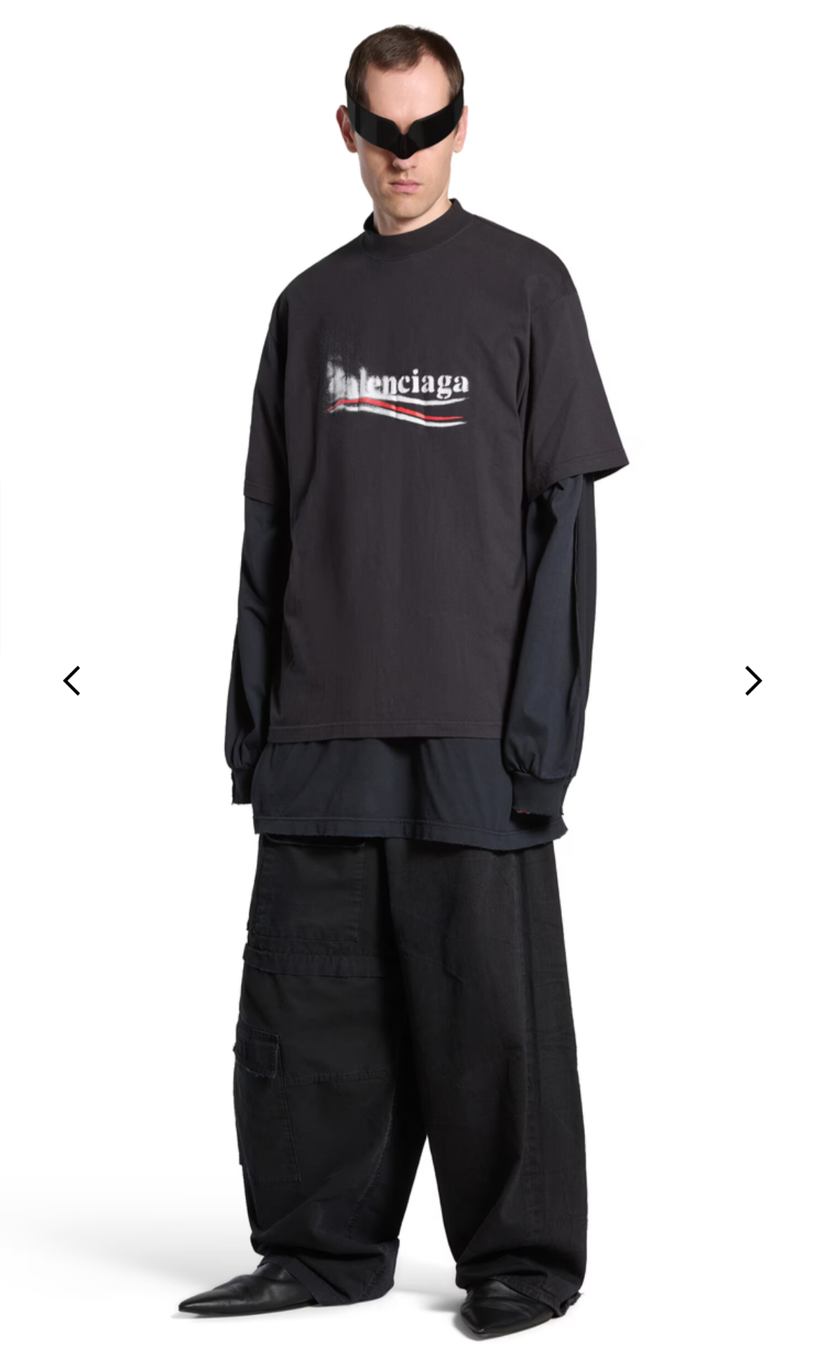 Political Stencil Black Oversized T-shirt - Exclusive Wear
