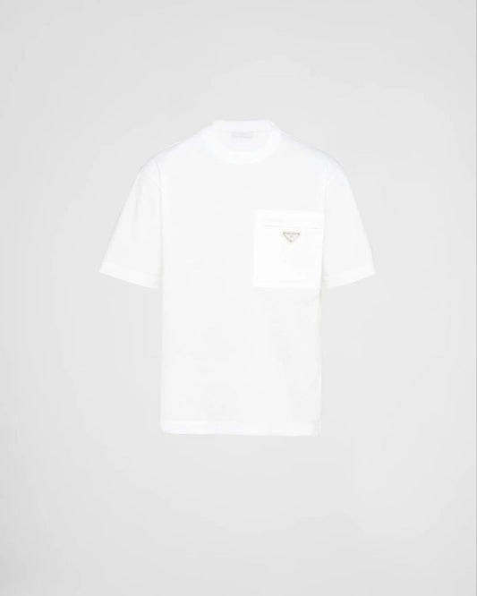 White Logo Plaqué Pocket T-shirt