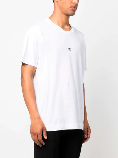 4G EMBROIDERED WHITE T-SHIRT - Exclusive Wear