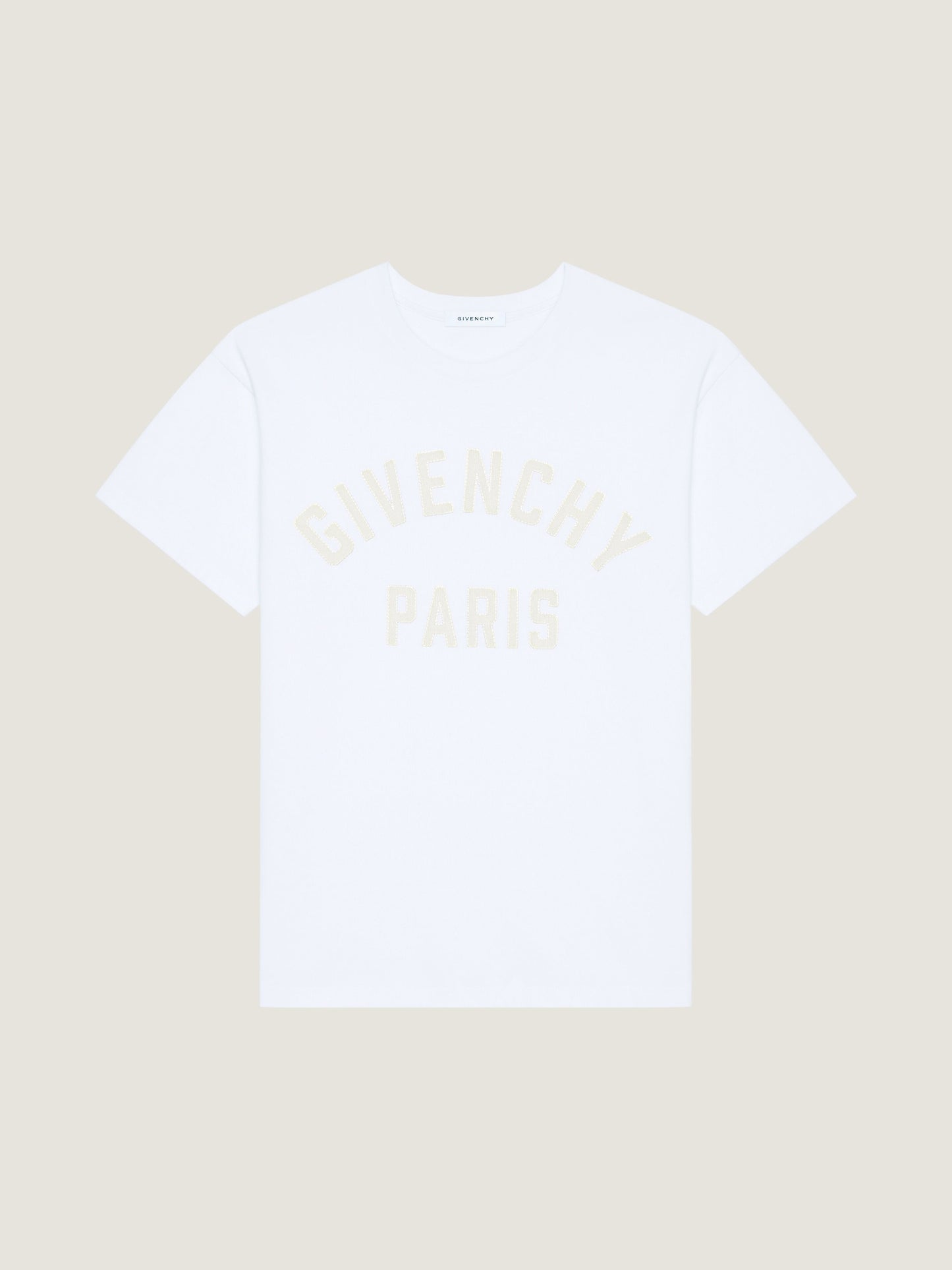 White Cotton T-shirt with Embroidery