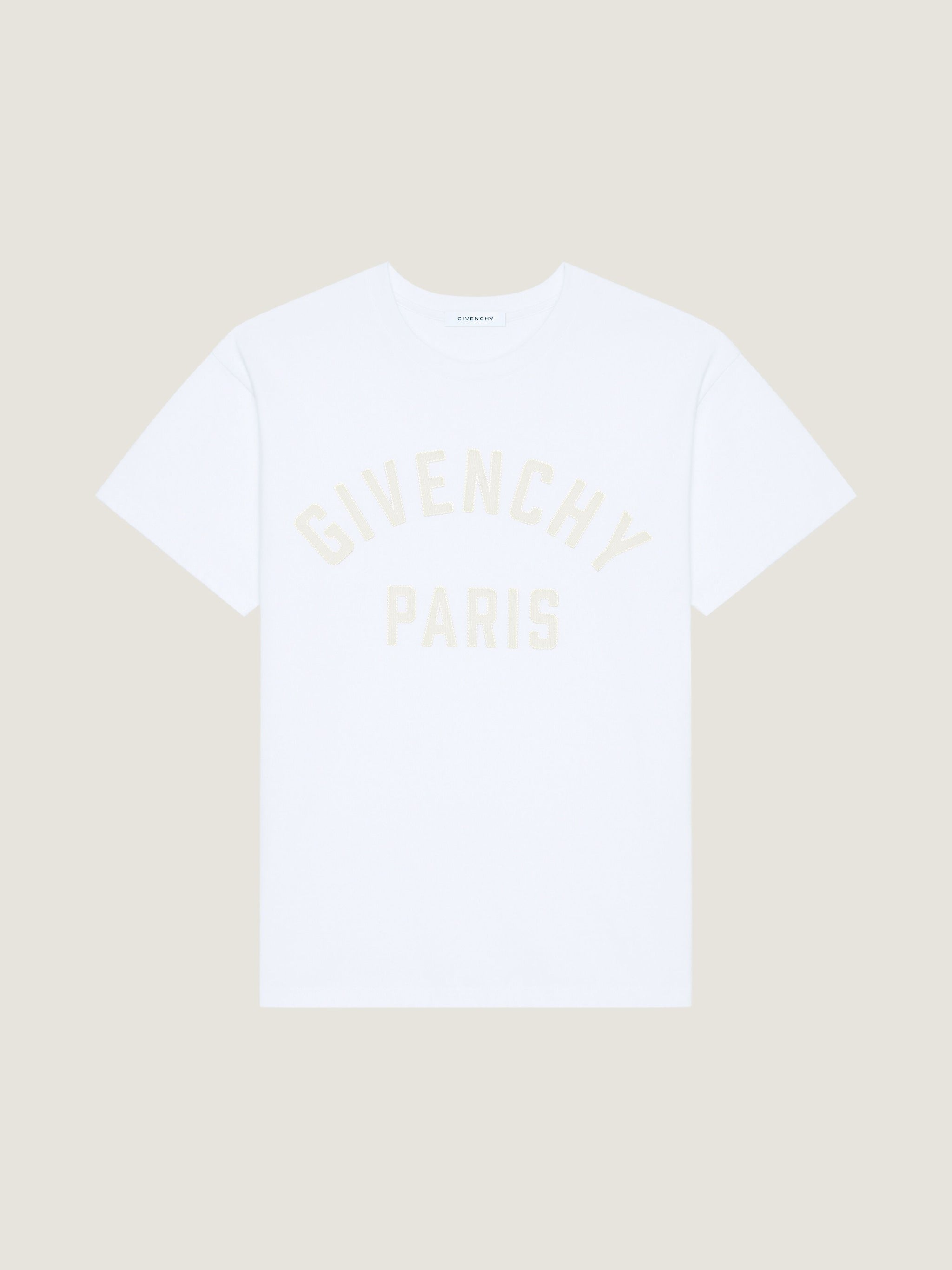 White Cotton T-shirt with Embroidery
