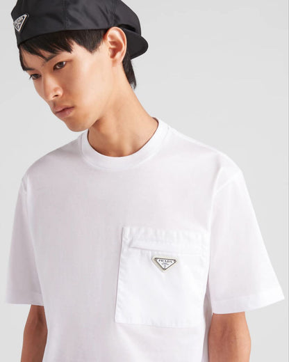 White Logo Plaqué Pocket T-shirt