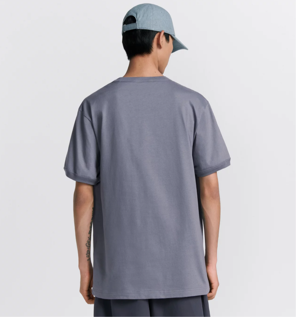 Relaxed Fit Gray Cotton Jersey T-shirt