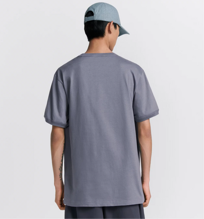 Relaxed Fit Gray Cotton Jersey T-shirt