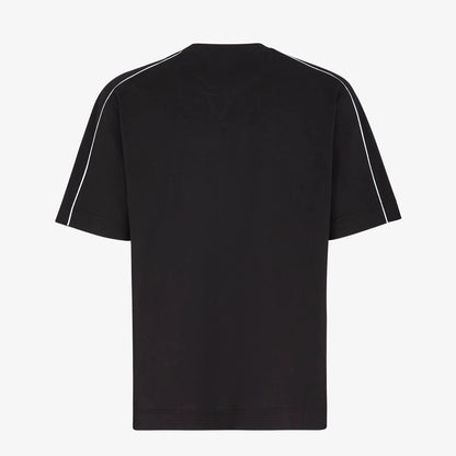 Roma Embossed-logo Black T-shirt