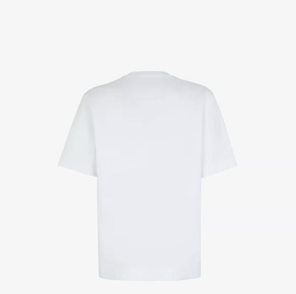 White Cotton T-shirt with Pocket