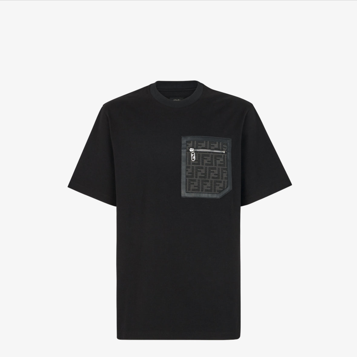 Black Jersey Zip-Pocket T-shirt