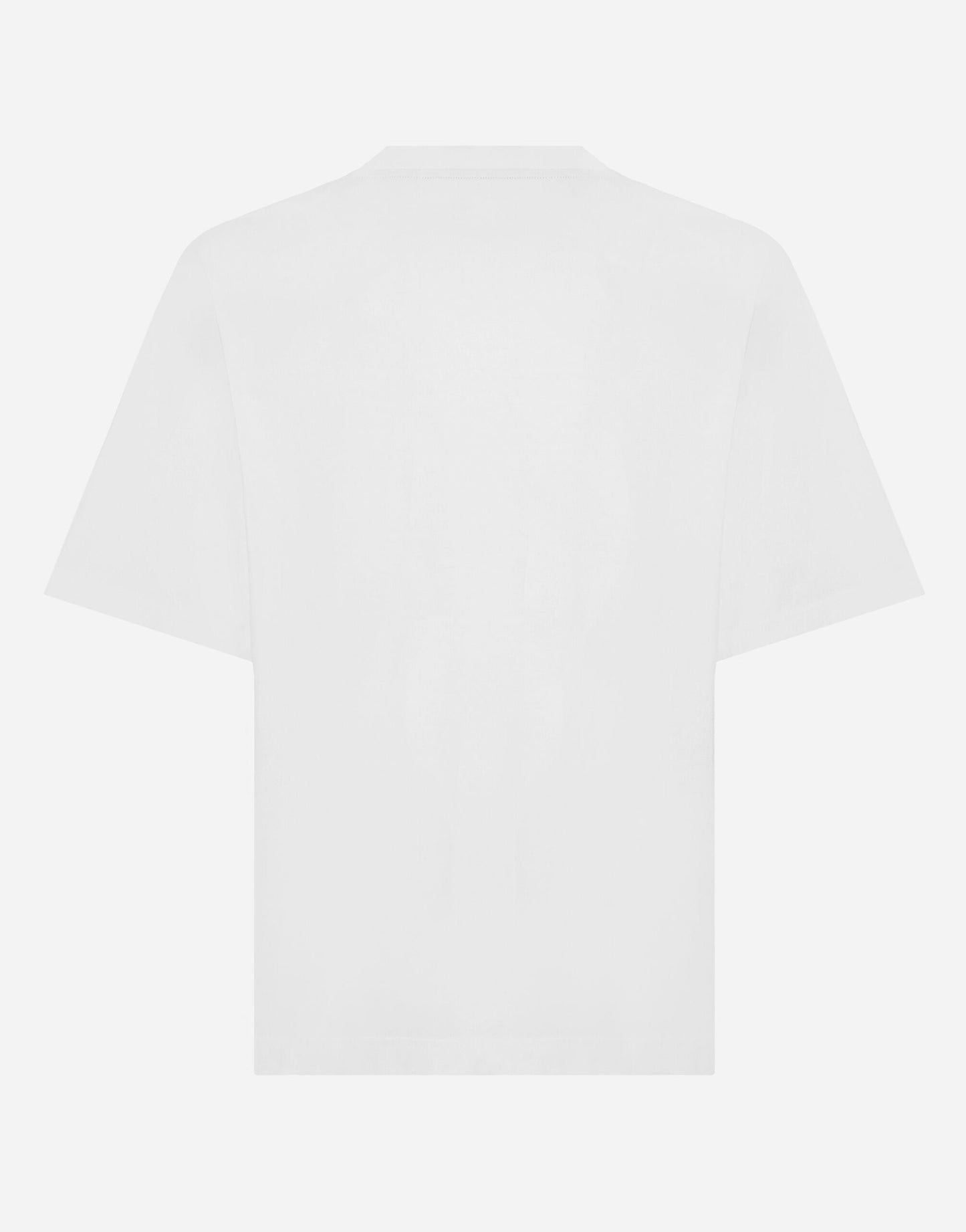 White Cotton T-shirt with DG logo print - Exclusive Wear