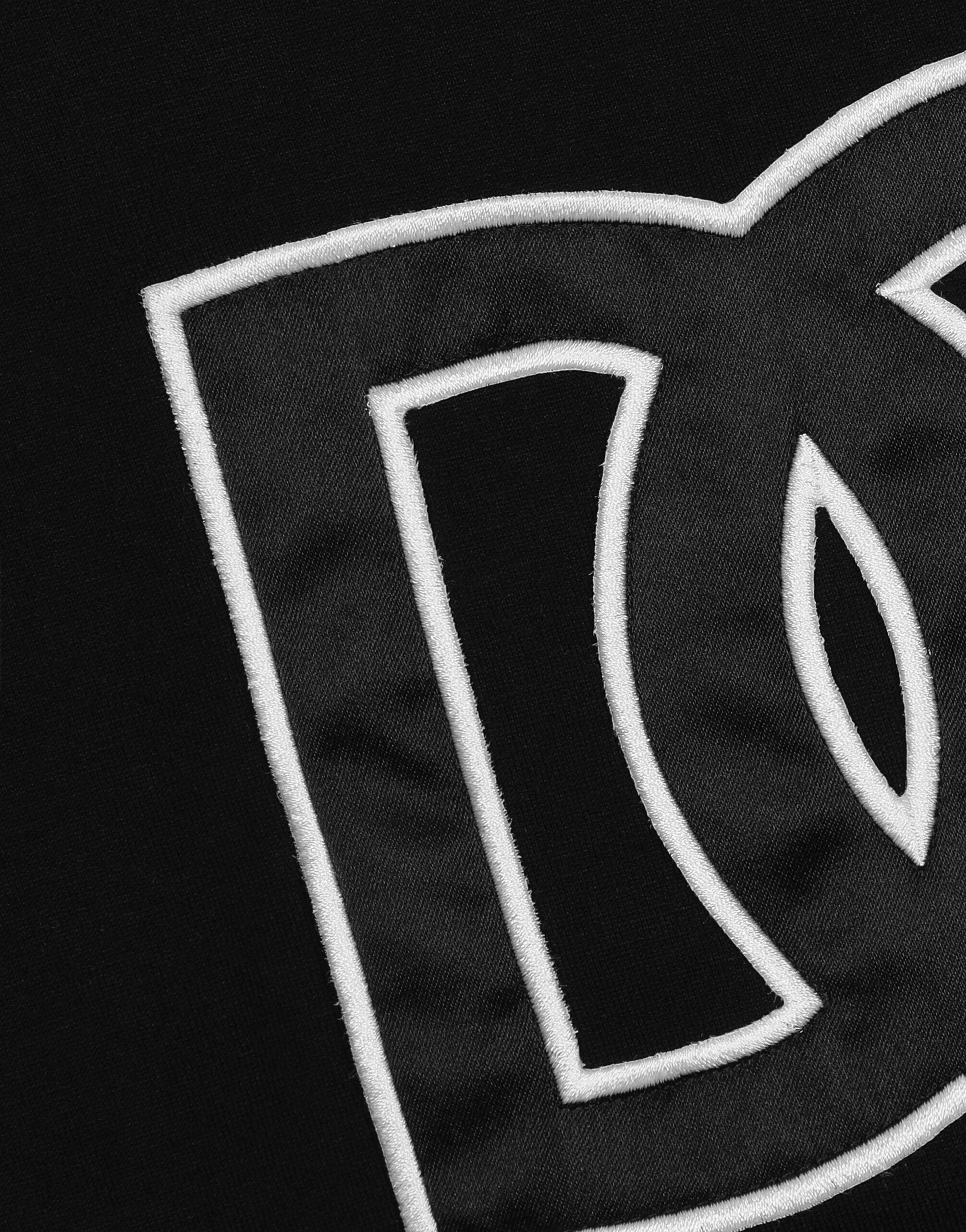 Black Cotton T-shirt with DG Patch - Exclusive Wear