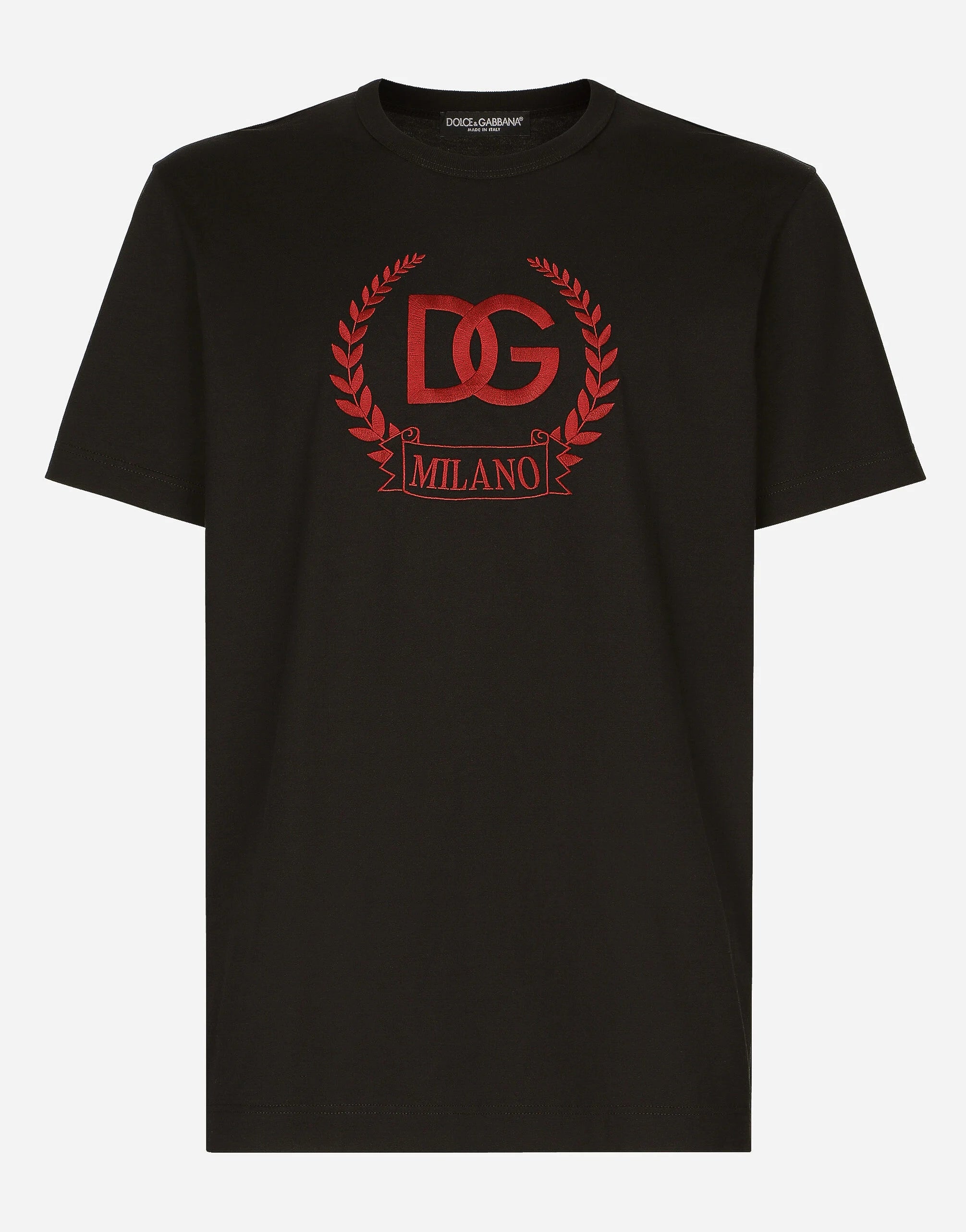 DG Milano Logo Embroidery Black T-shirt - Exclusive Wear