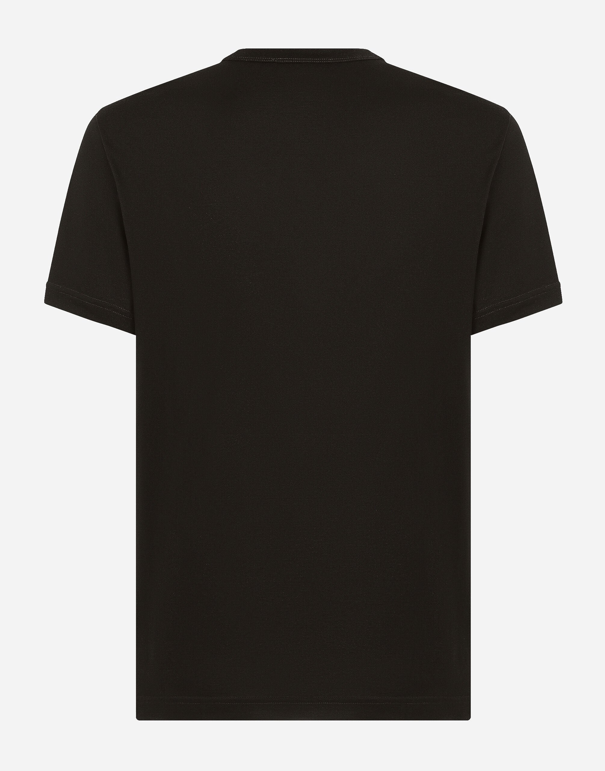 DG Milano Logo Embroidery Black T-shirt - Exclusive Wear