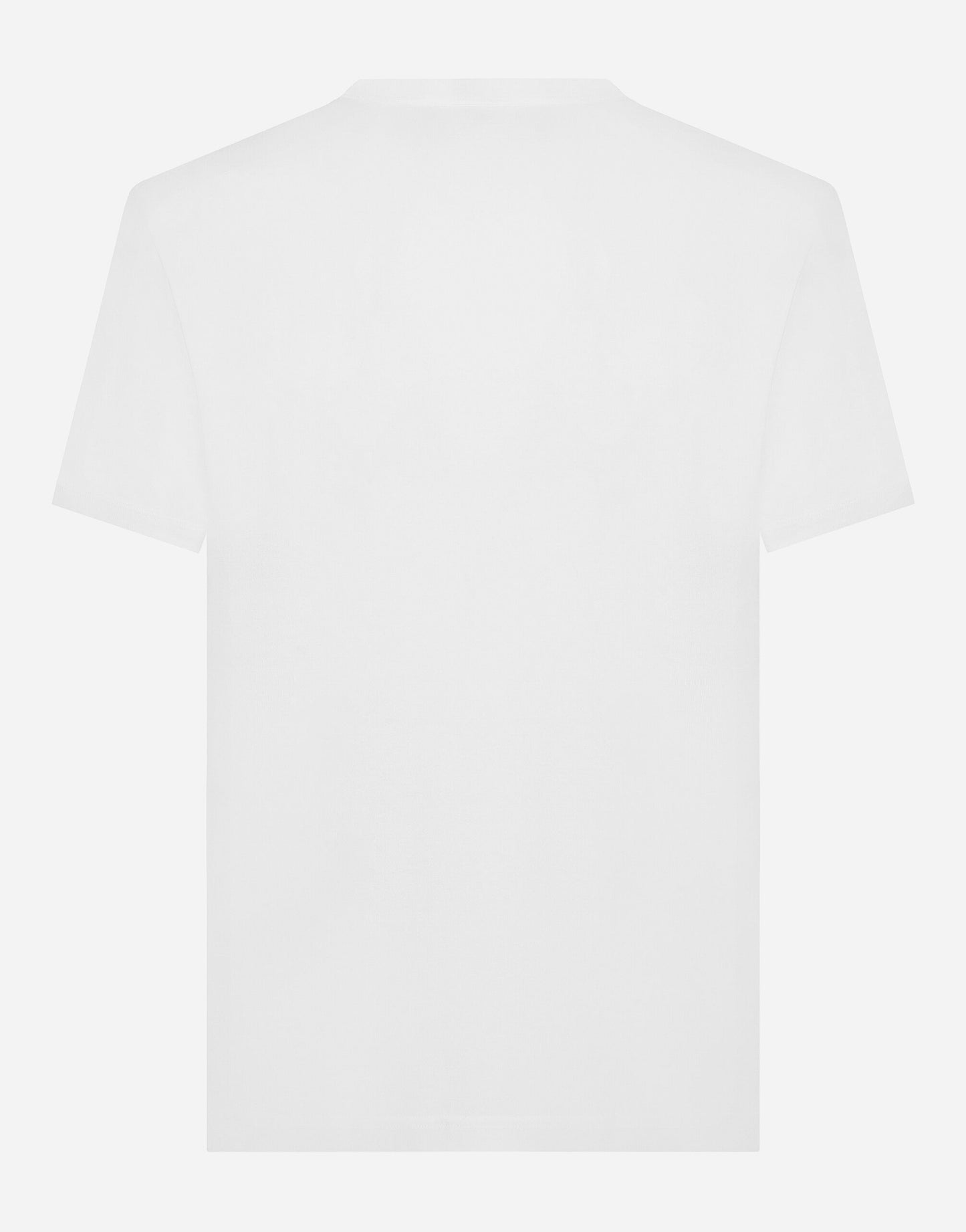 White Cotton T-shirt with DG Patch