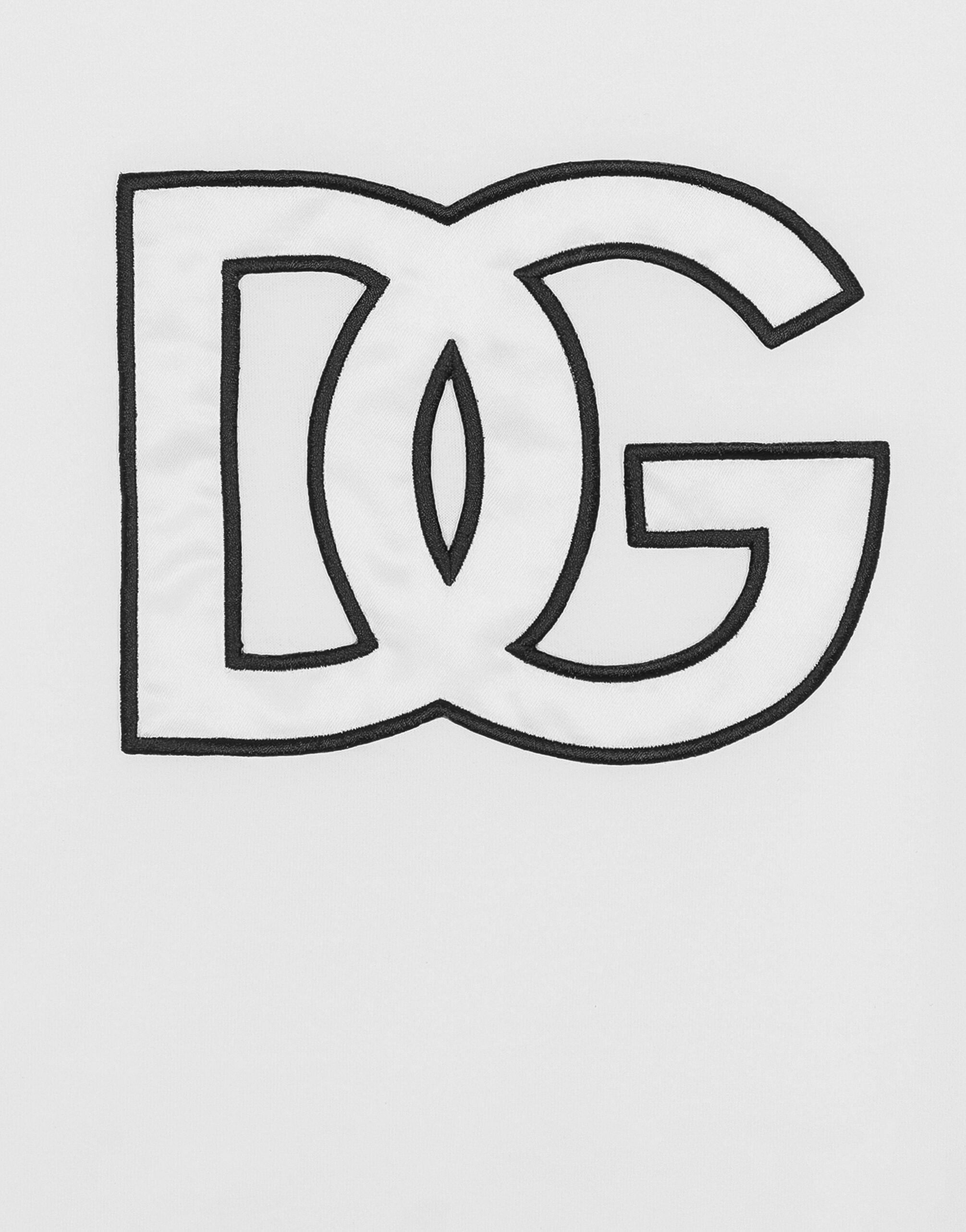 White Cotton T-shirt with DG Patch - Exclusive Wear