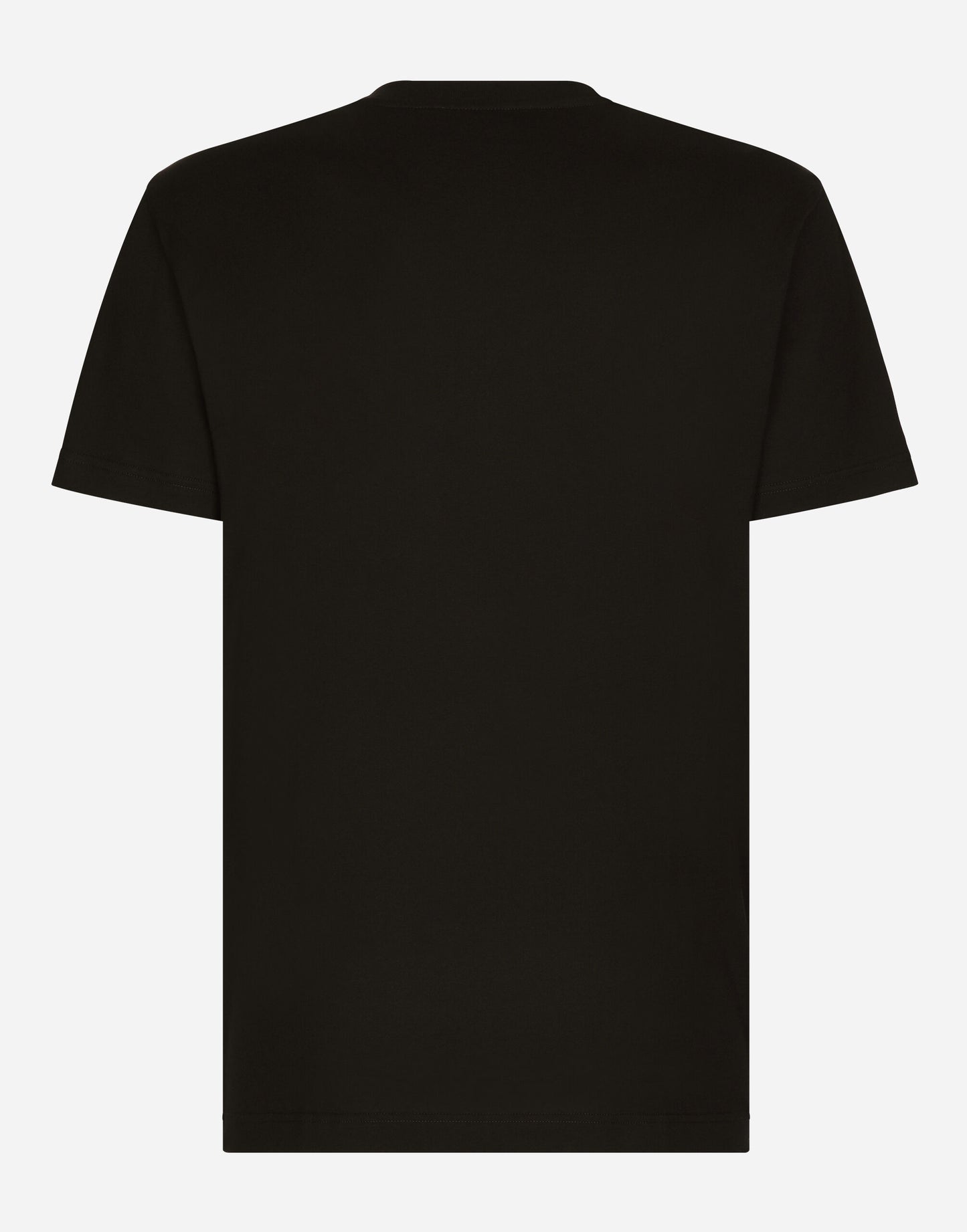 Black T-shirt with DG Milano Logo Embroidery