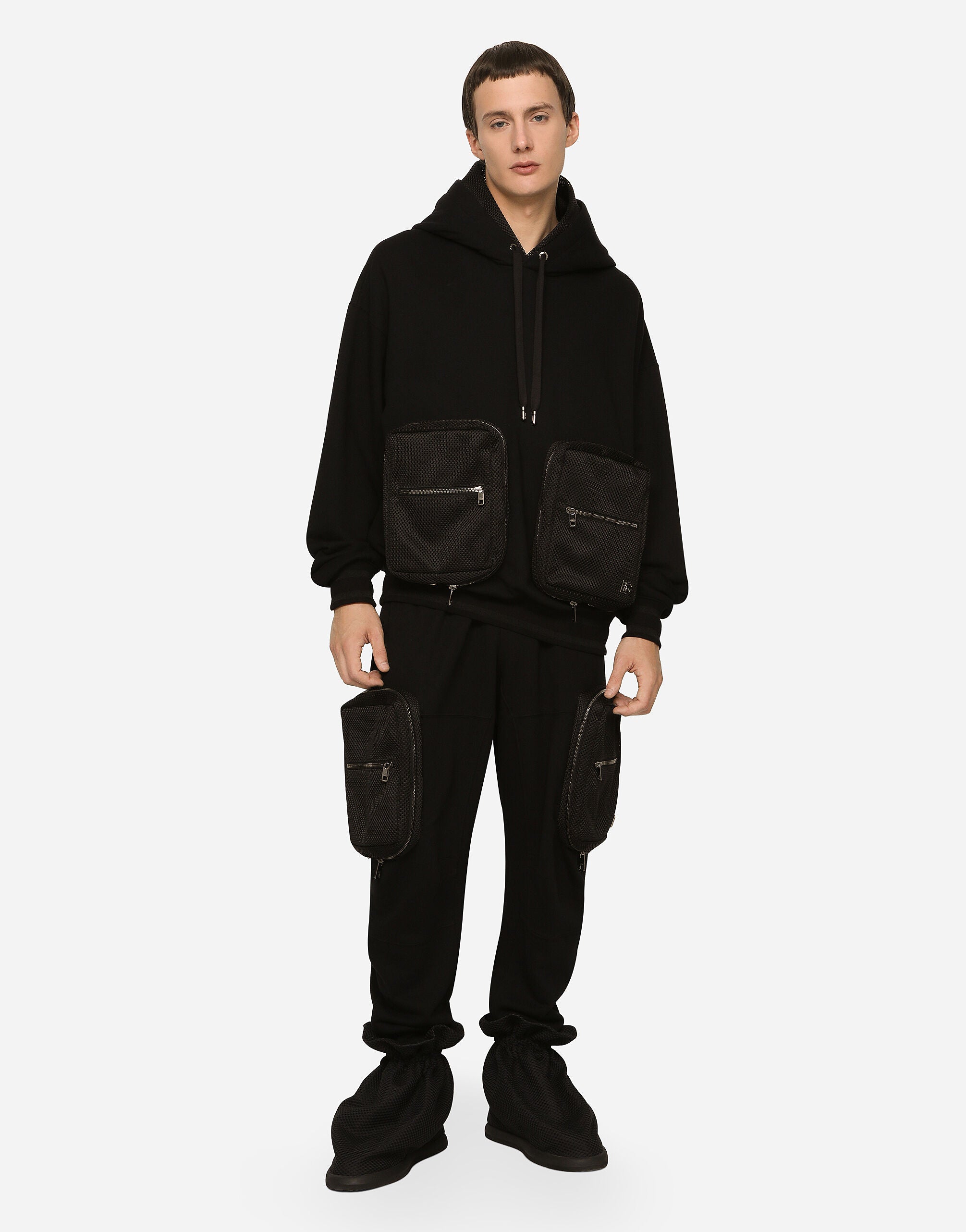 Black Hoodie with Large Pockets - Exclusive Wear