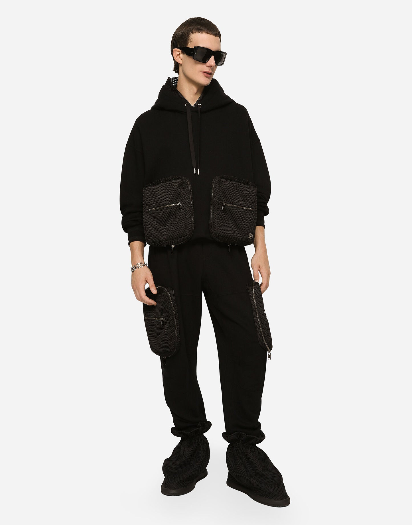 Black Hoodie with Large Pockets