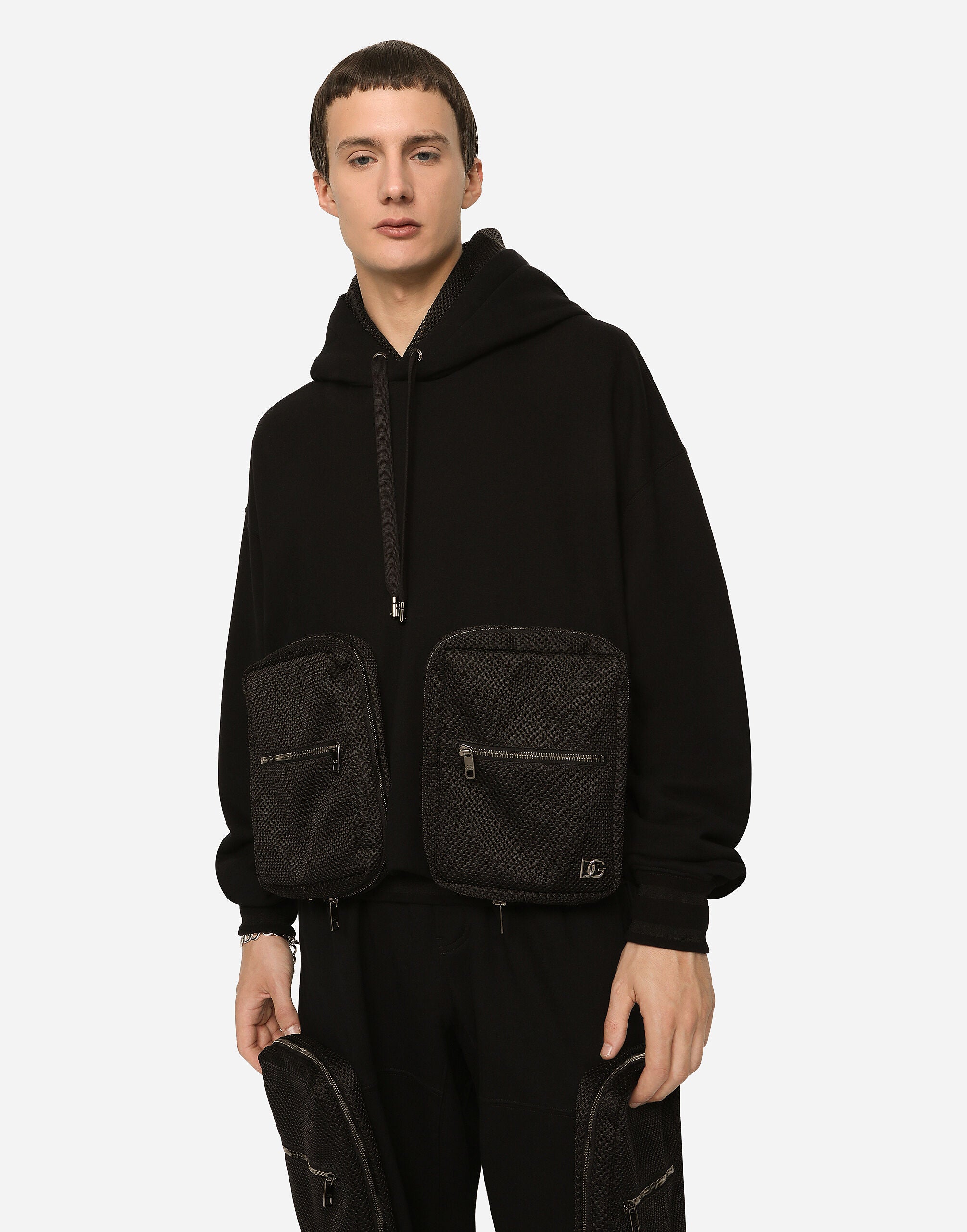 Black Hoodie with Large Pockets - Exclusive Wear