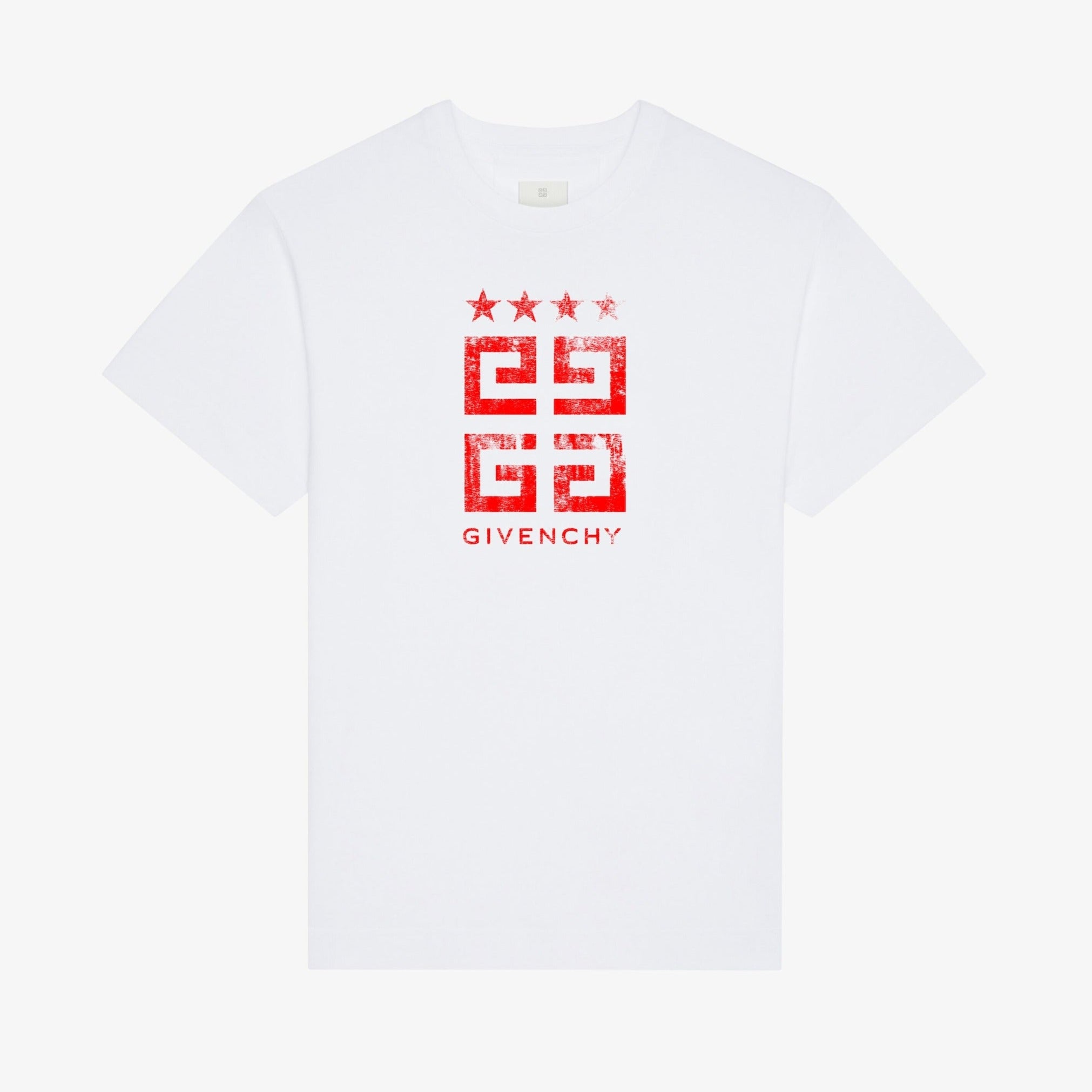 4G Stars White Cotton T-shirt - Exclusive Wear