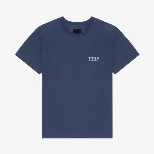 4G Deep Blue Cotton T-shirt