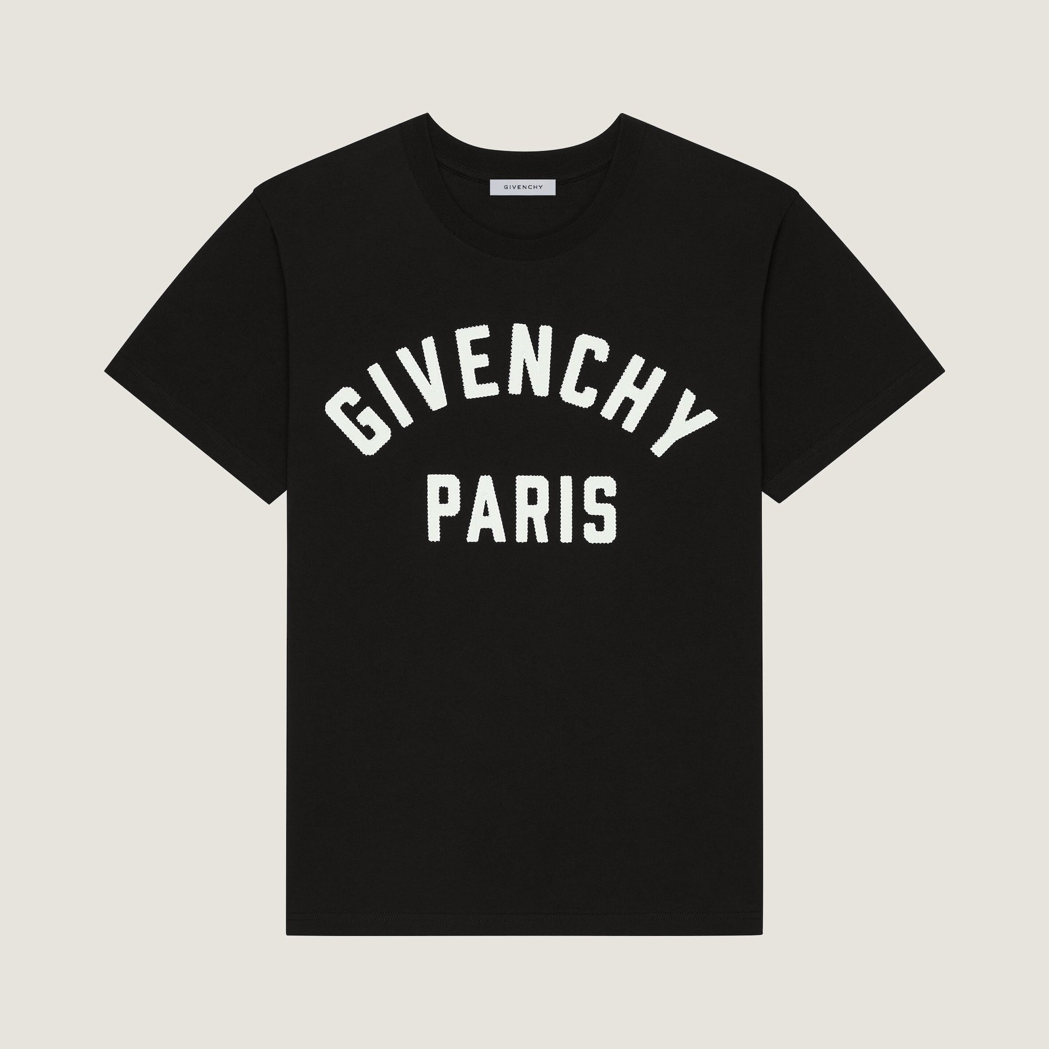 Black Cotton T-shirt with Embroidery - Exclusive Wear