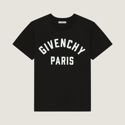 Black Cotton T-shirt with Embroidery