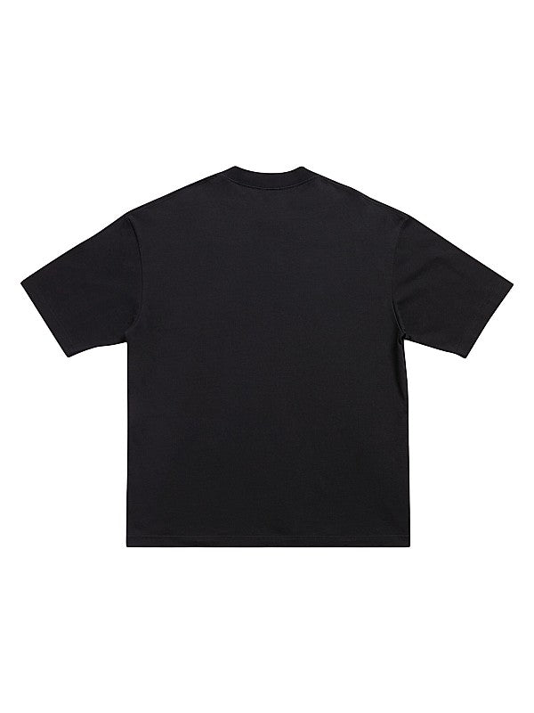 Mirror Print Black Oversize T-shirt - Exclusive Wear
