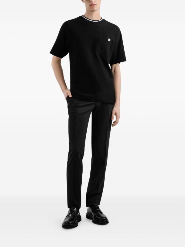 Logo-embroidered Cotton T-shirt with Pocket