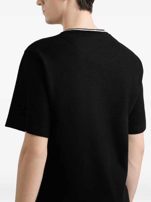 Logo-embroidered Cotton T-shirt with Pocket